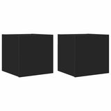 Meubles TV muraux 2 pcs Noir 30,5x30x30 cm