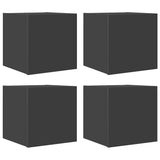 Meubles TV muraux 4 pcs Gris 30,5x30x30 cm