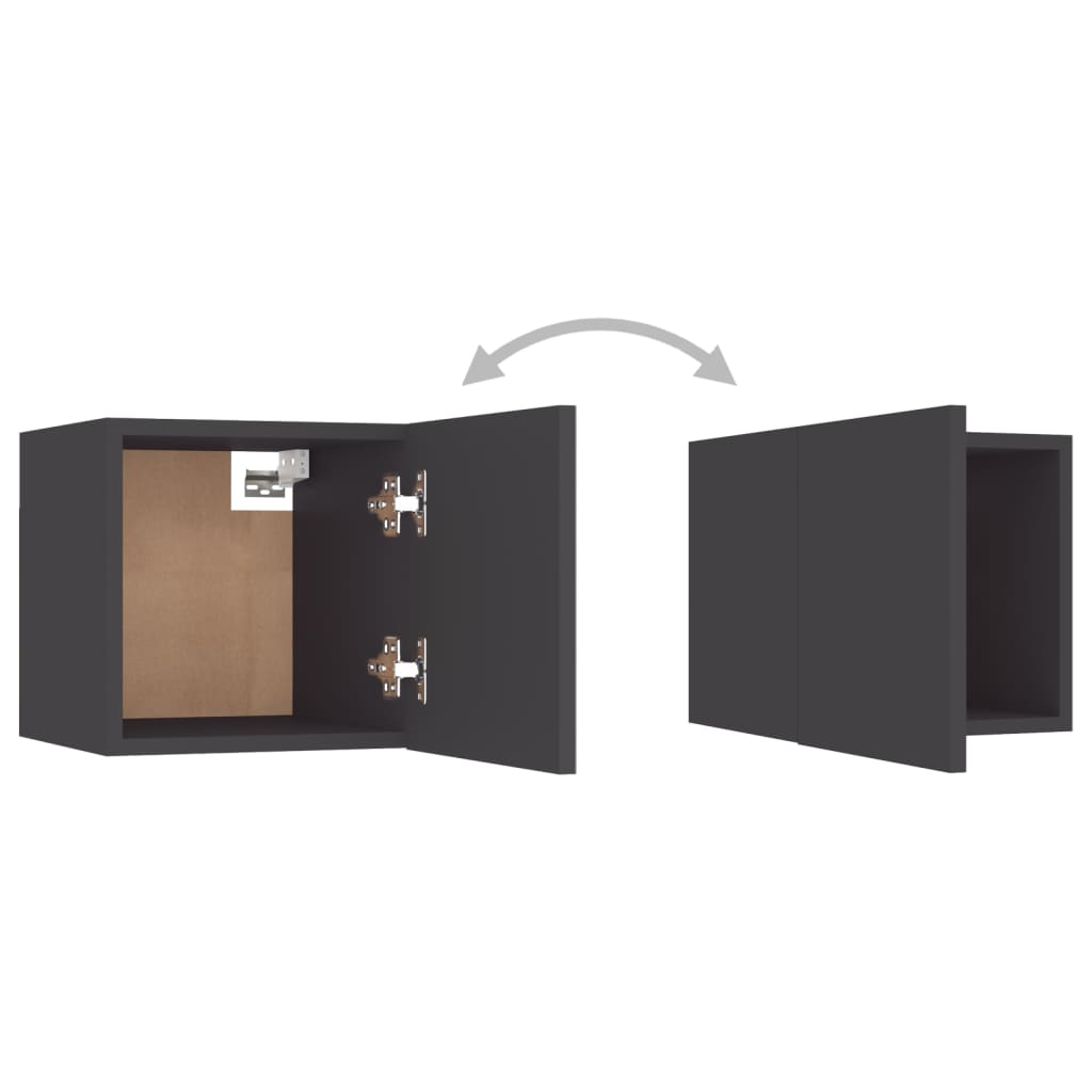 Meubles TV muraux 4 pcs Gris 30,5x30x30 cm