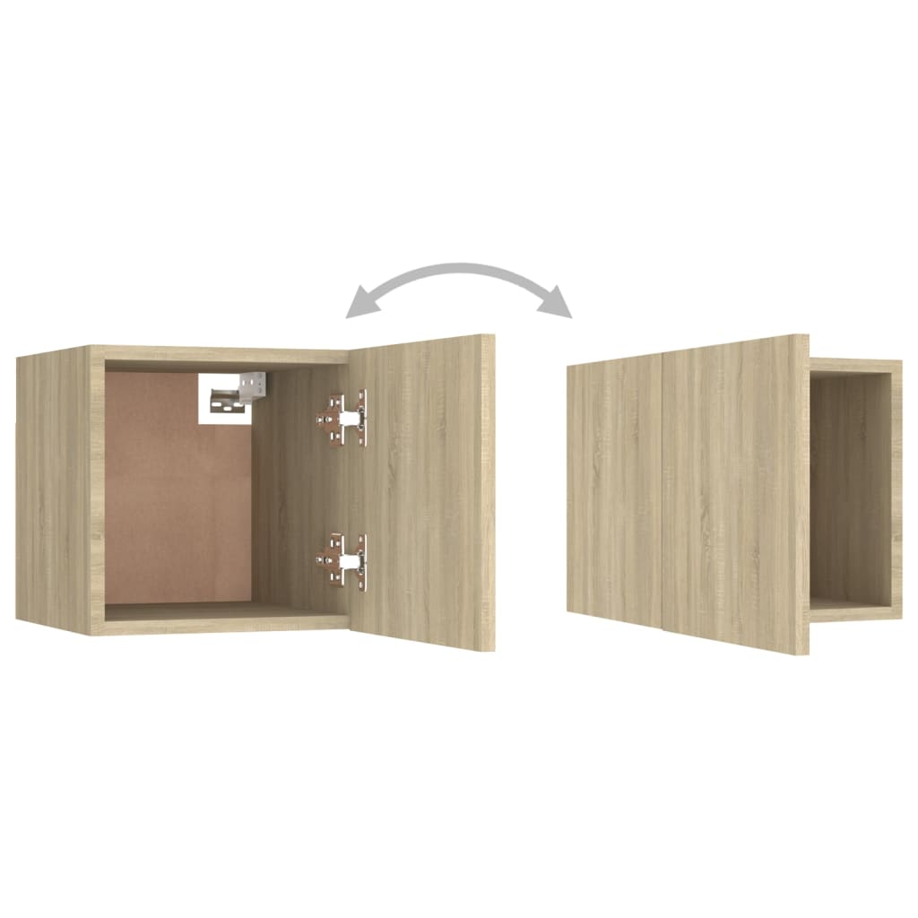 Meubles TV muraux 2 pcs Chêne sonoma 30,5x30x30 cm