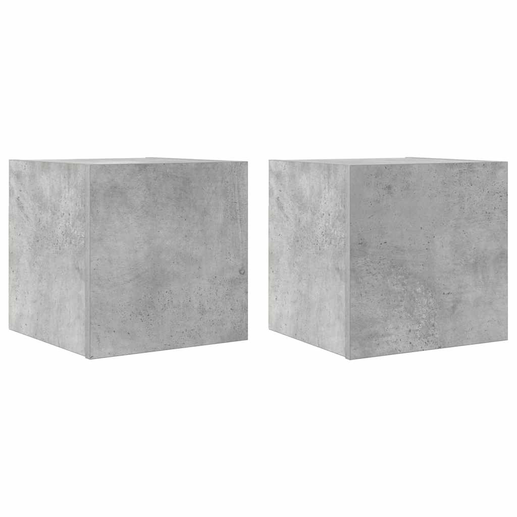 Meubles TV muraux 2 pcs Gris béton 30,5x30x30 cm