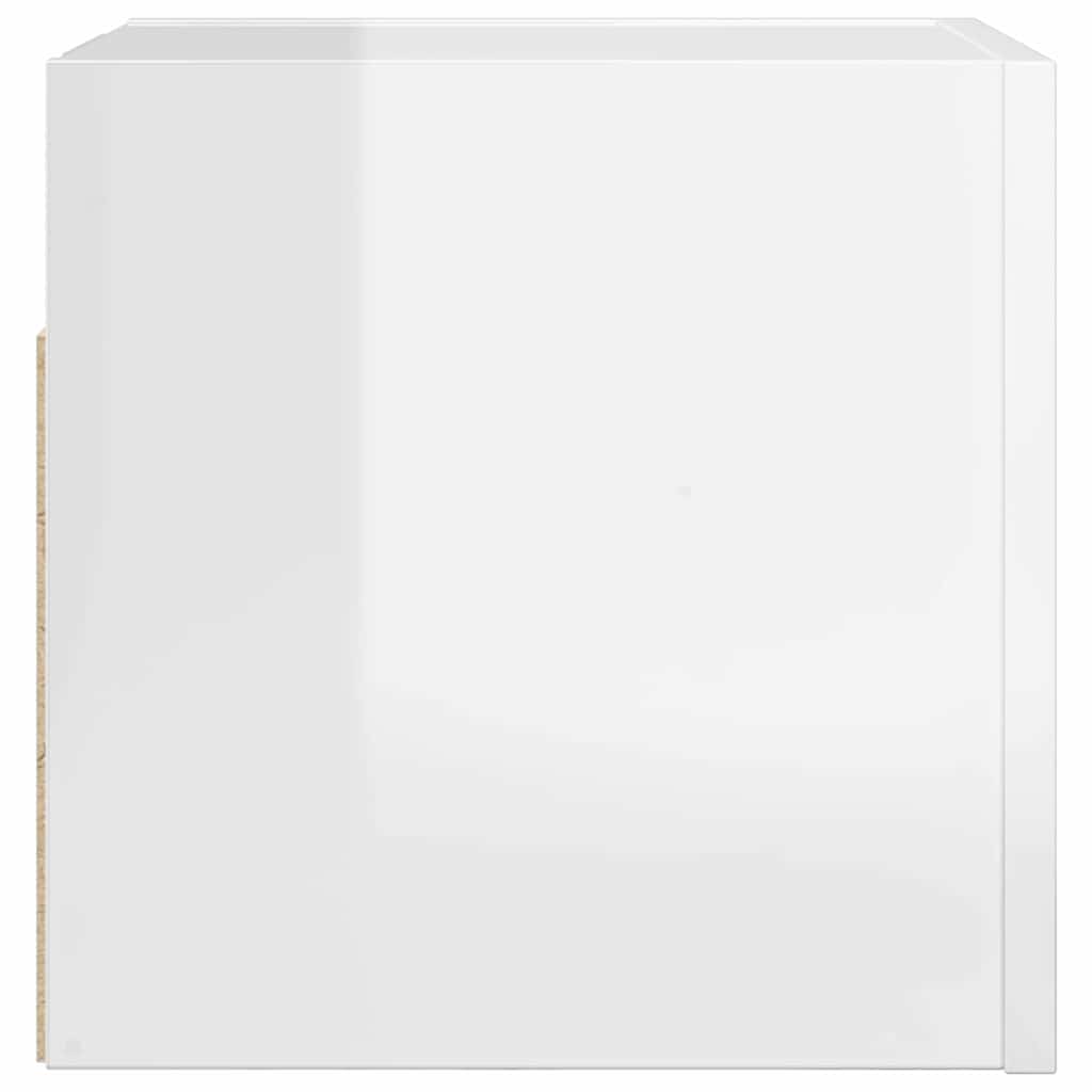 Meubles TV muraux 2 pcs Blanc brillant 30,5x30x30 cm