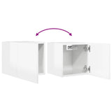 Meubles TV muraux 2 pcs Blanc brillant 30,5x30x30 cm