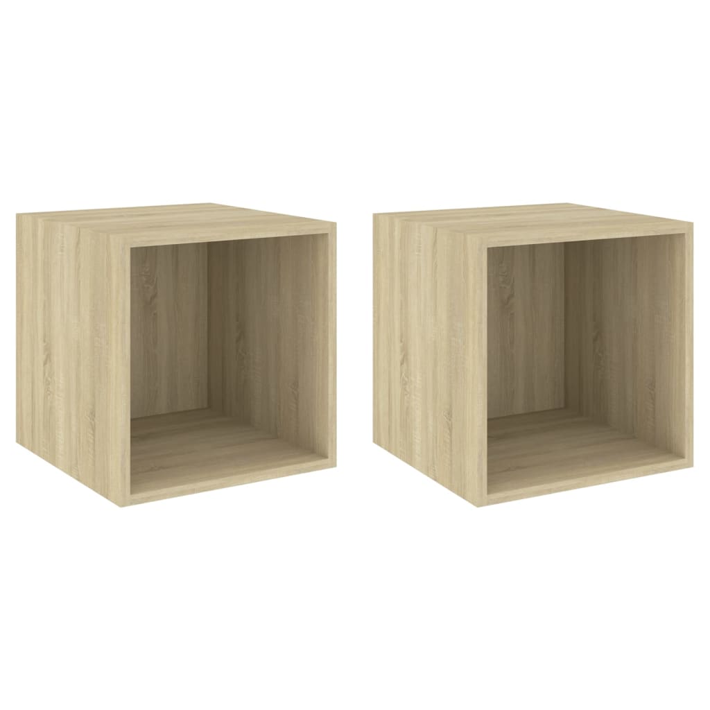 Armoires murales 2 pcs Chêne Sonoma 37x37x37 cm Bois ingénierie