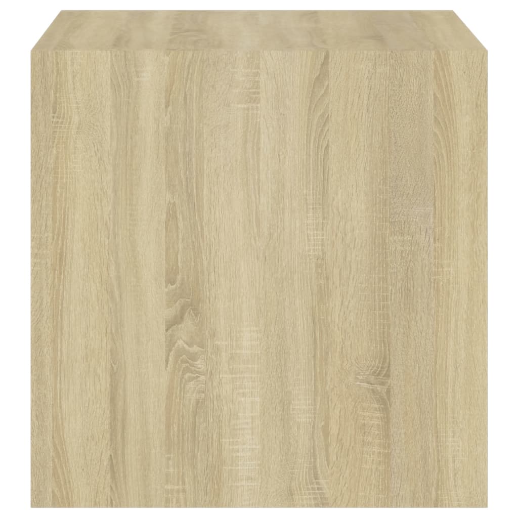 Armoire murale Blanc et chêne Sonoma 37x37x37cm Bois ingénierie