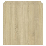 Armoire murale Blanc et chêne Sonoma 37x37x37cm Bois ingénierie