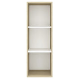 Meuble TV mural Blanc chêne sonoma 37x37x107 cm Bois ingénierie