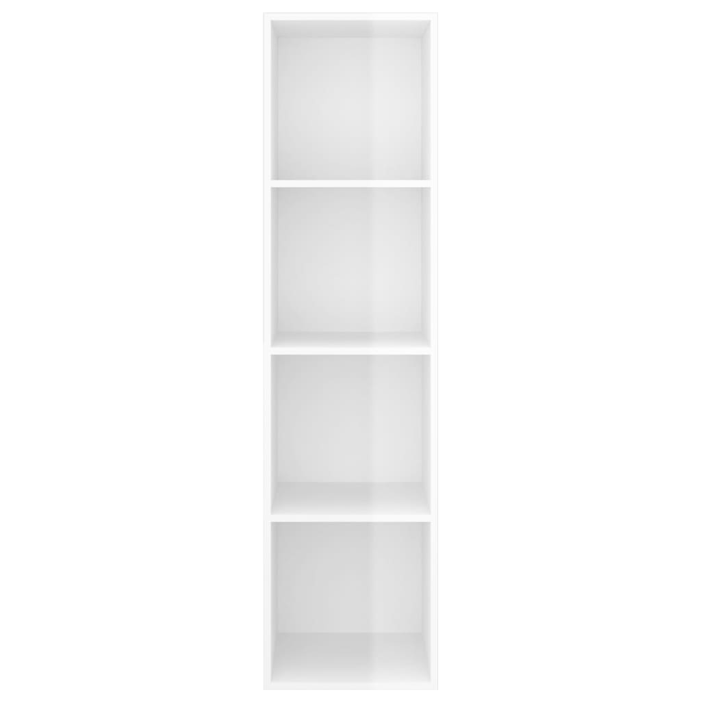 Meuble TV mural Blanc brillant 37x37x142,5 cm Bois d’ingénierie