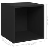 Meubles TV 4 pcs noir 37x35x37 cm bois d’ingénierie