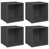 Meubles TV 4 pcs gris 37x35x37 cm bois d’ingénierie