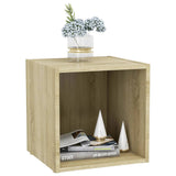 Meuble TV chêne sonoma 37x35x37 cm bois d’ingénierie