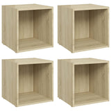 Meubles TV 4 pcs chêne sonoma 37x35x37 cm bois d’ingénierie