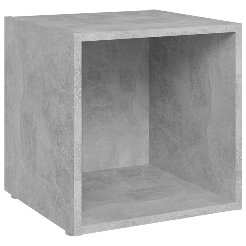 TV cabinet 4 pcs concrete gray 37x35x37 cm engineered wood