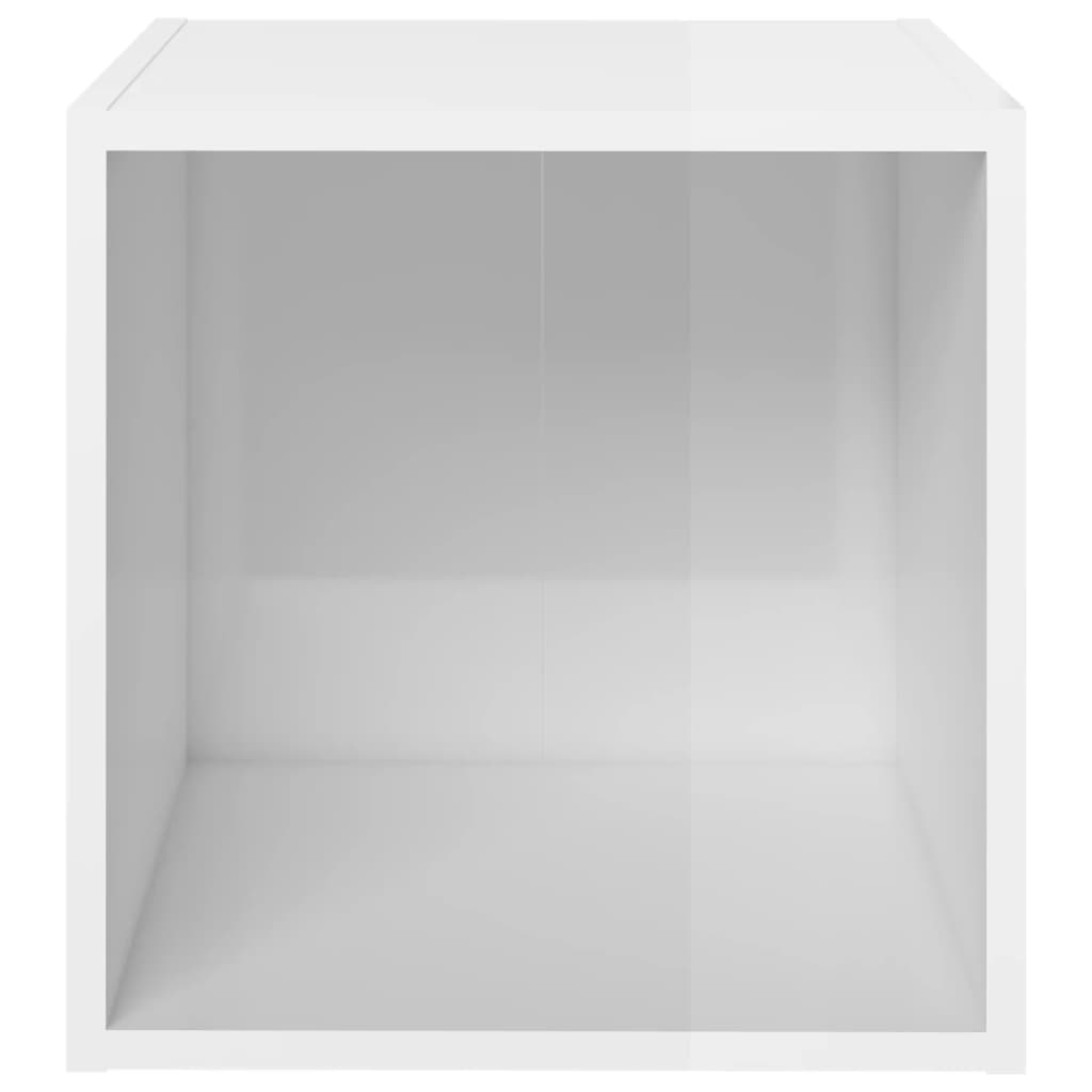 Meubles TV 4 pcs blanc brillant 37x35x37 cm bois d’ingénierie