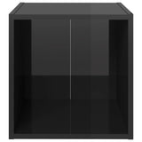 TV cabinet 2 pcs black glossy 37x35x37 cm engineered wood