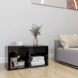 TV cabinet 2 pcs black glossy 37x35x37 cm engineered wood