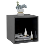 TV cabinet 4 pcs high gloss grey 37x35x37 cm engineered wood