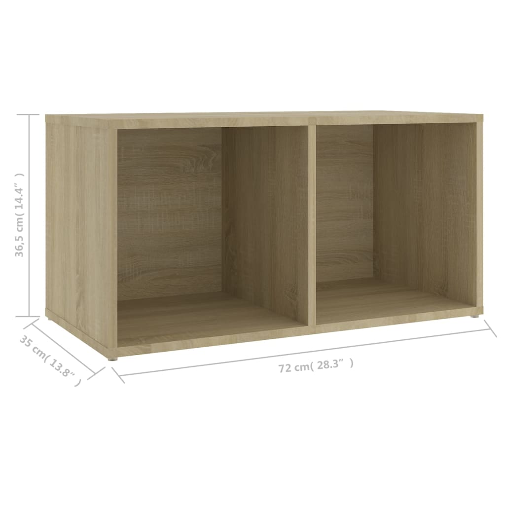 Meuble TV chêne sonoma 72x35x36,5 cm bois d’ingénierie