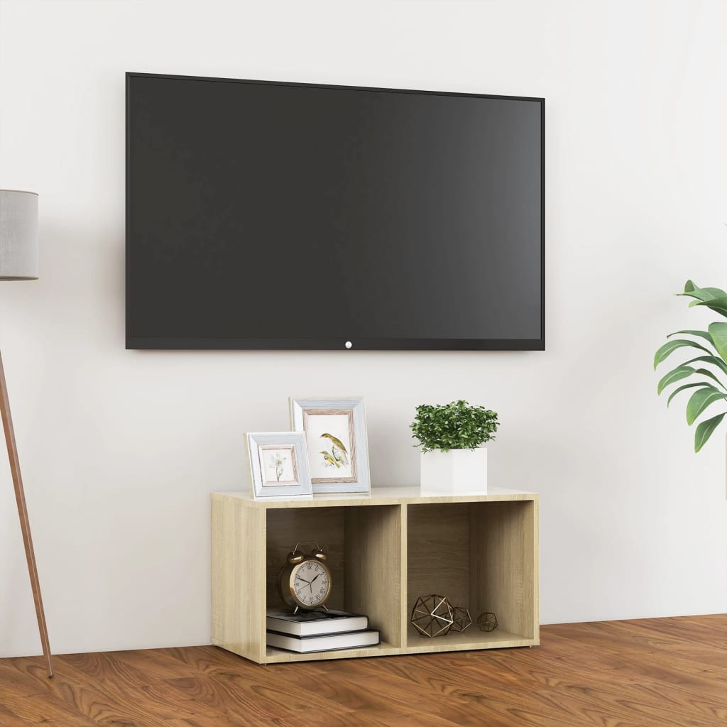 Meuble TV chêne sonoma 72x35x36,5 cm bois d’ingénierie