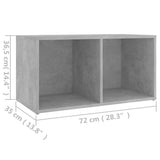 Meuble TV gris béton 72x35x36,5 cm bois d’ingénierie