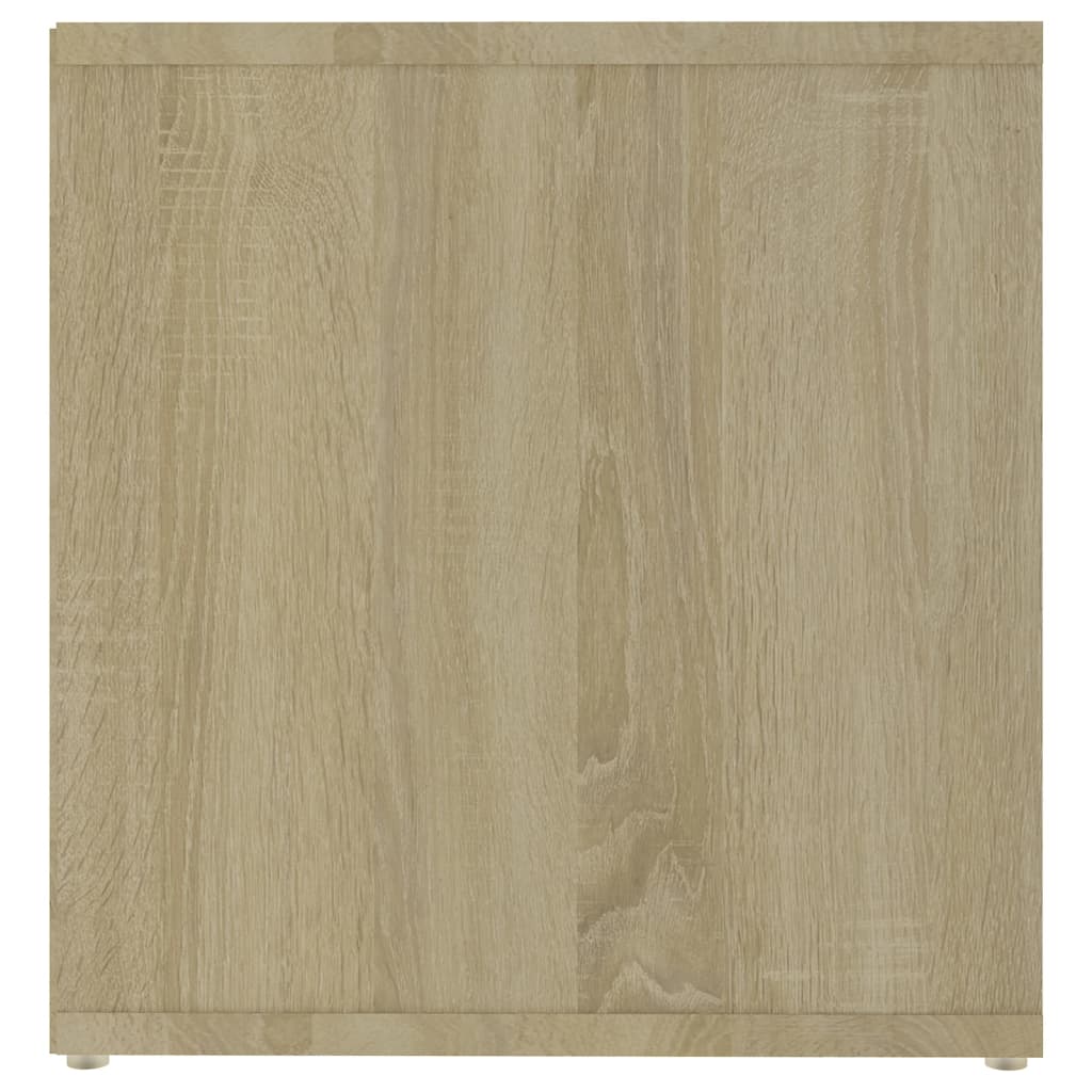 Meuble TV blanc et chêne sonoma 72x35x36,5 cm bois d’ingénierie