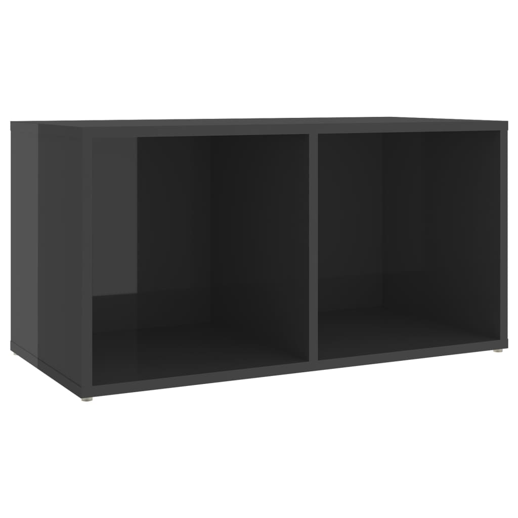 Meuble TV gris brillant 72x35x36,5 cm bois d’ingénierie