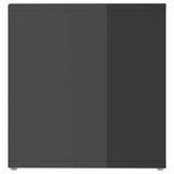 Meuble TV gris brillant 72x35x36,5 cm bois d’ingénierie