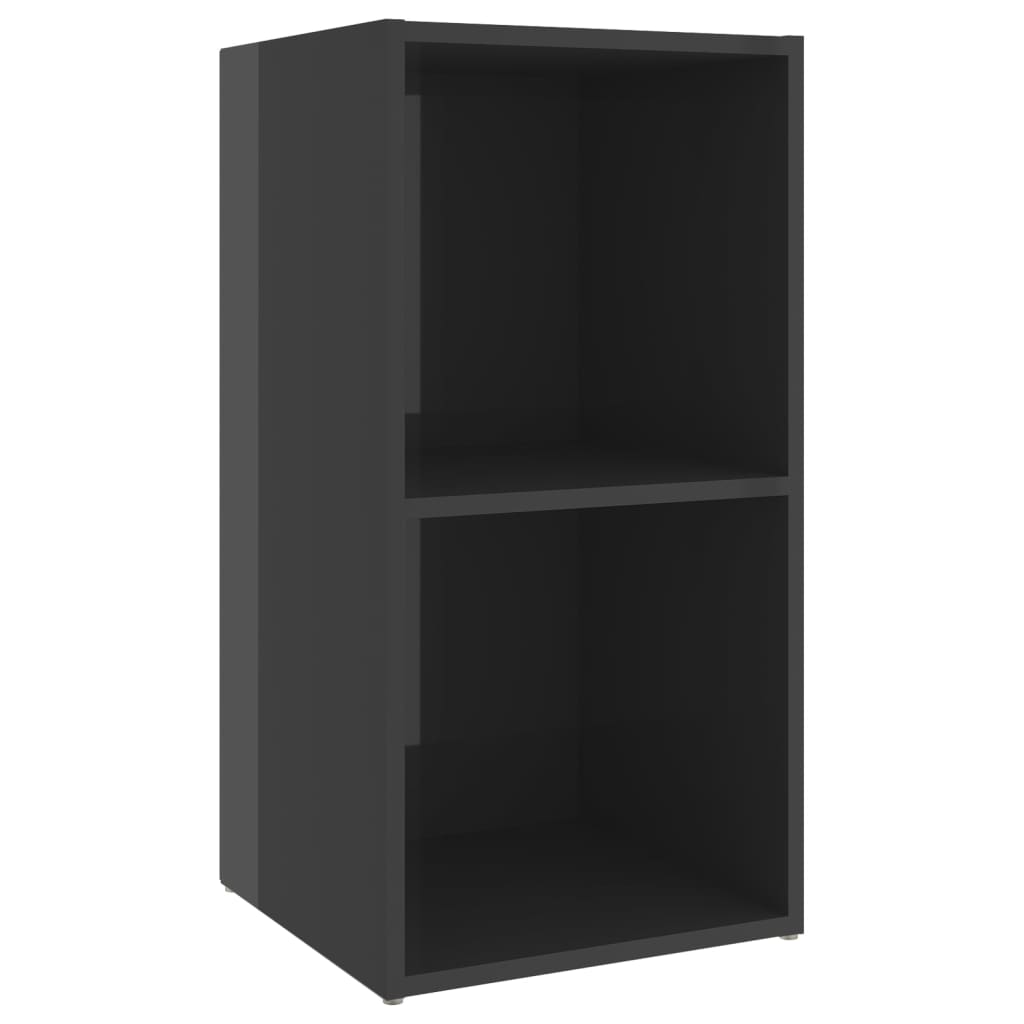 Meuble TV gris brillant 72x35x36,5 cm bois d’ingénierie