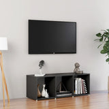 Meuble TV gris 107x35x37 cm bois d’ingénierie