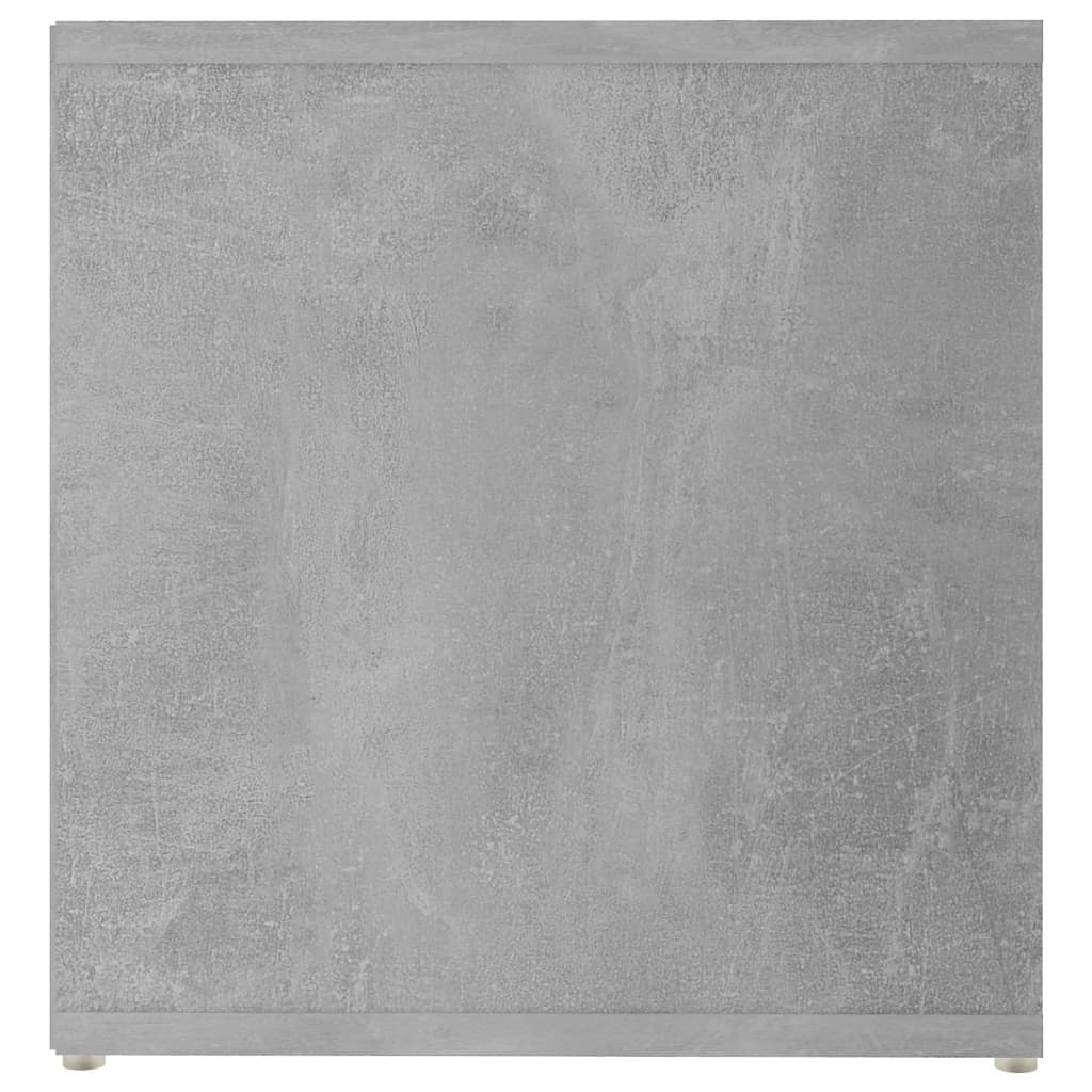 Meuble TV gris béton 142,5x35x36,5 cm bois d’ingénierie