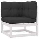 Garden corner sofa anthracite cushions Solid pine wood