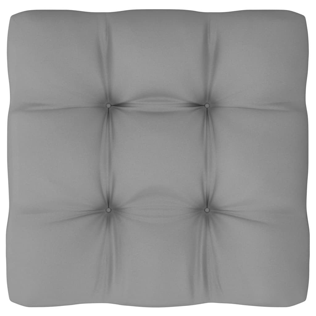 Repose-pied de jardin avec coussin Pin massif