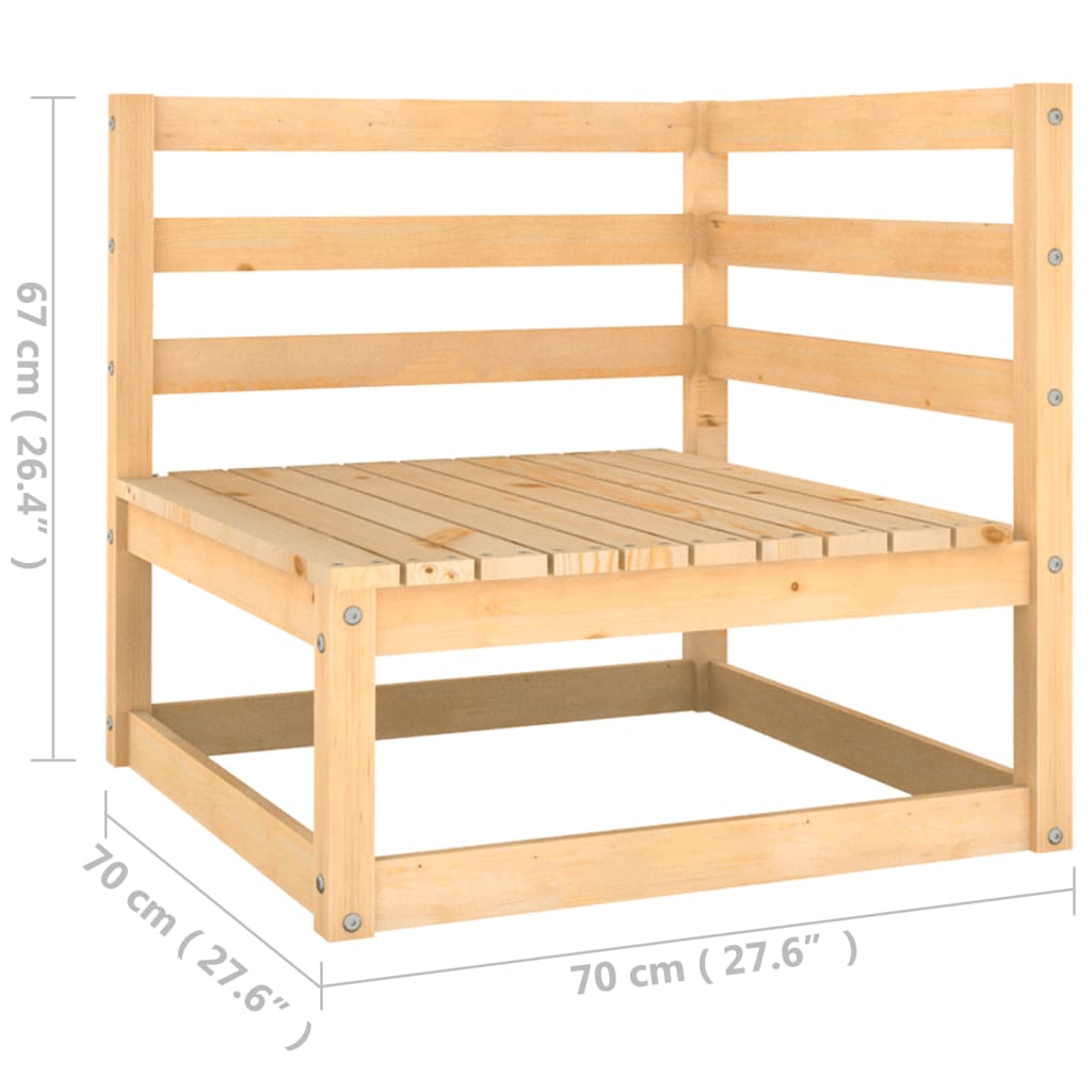 2 seater garden sofa with cushions Solid pine wood