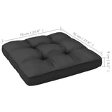 2-Sitzer-Gartensofa mit Kissen Schwarz Massives Kiefernholz