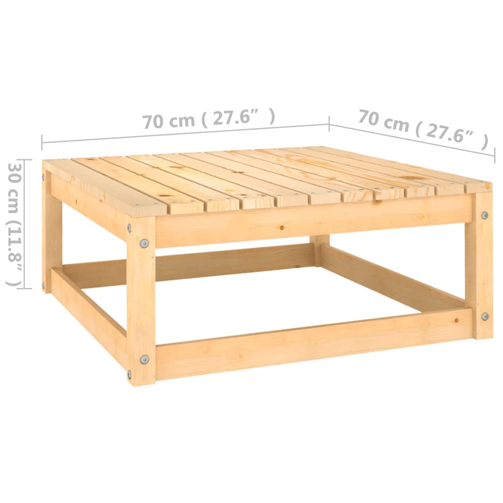 Repose-pieds de jardin avec coussins lot de 2 Pin massif