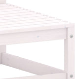 Repose-pieds de jardin avec coussins lot de 2 Blanc Bois de pin