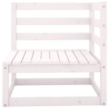 Salon de jardin 2 pcs avec coussins Blanc Bois de pin massif