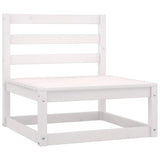 Salon de jardin 2 pcs avec coussins Blanc Bois de pin massif