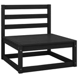 Salon de jardin 2 pcs avec coussins Noir Bois de pin massif