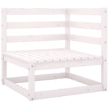 Salon de jardin 2 pcs avec coussins Blanc Bois de pin massif