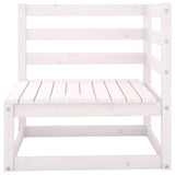 Salon de jardin 2 pcs avec coussins Blanc Bois de pin massif