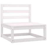 Salon de jardin 2 pcs avec coussins Blanc Bois de pin massif