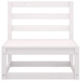 Salon de jardin 2 pcs avec coussins Blanc Bois de pin massif