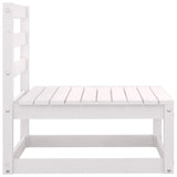 Salon de jardin 2 pcs avec coussins Blanc Bois de pin massif