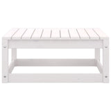 Salon de jardin 2 pcs avec coussins Blanc Bois de pin massif