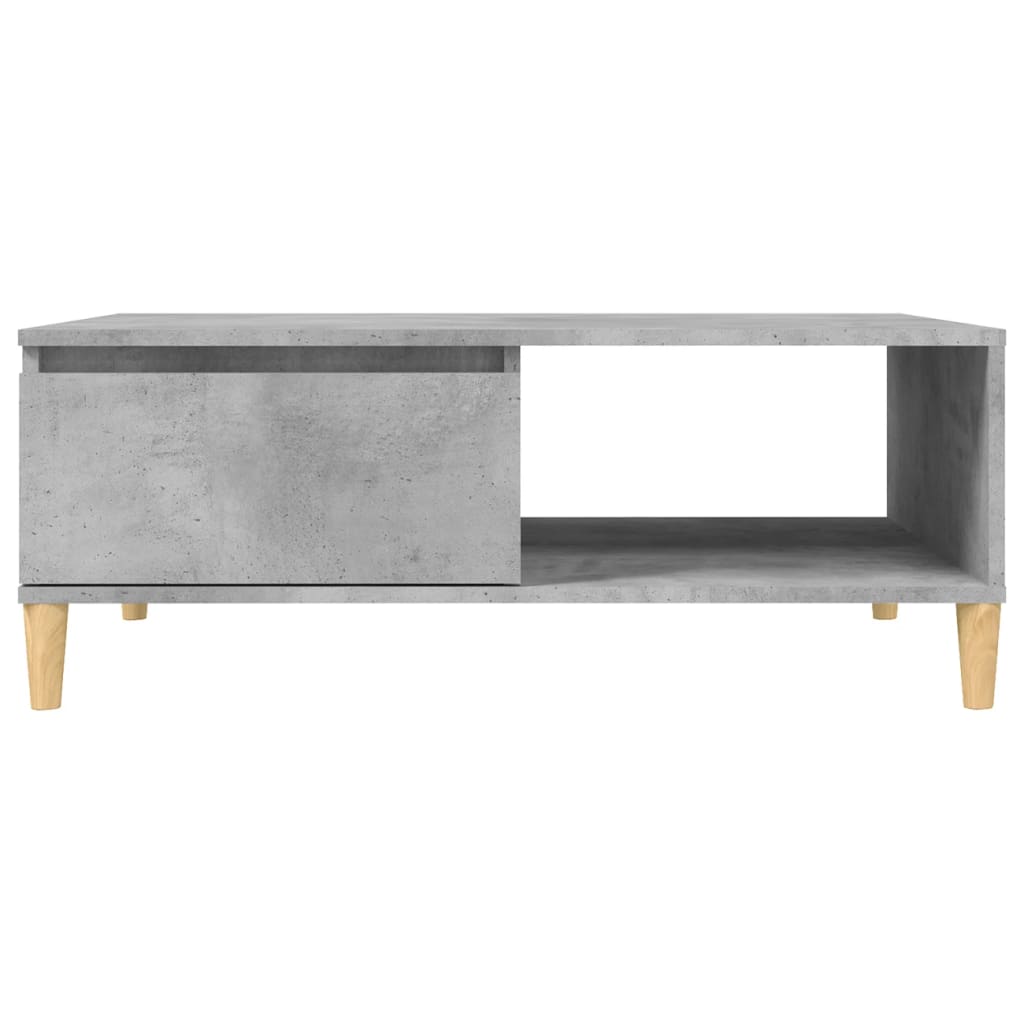 Table basse gris béton 90x60x35 cm bois d'ingénierie