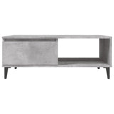 Betongrauer Couchtisch 90x60x35 cm, Holzwerkstoff