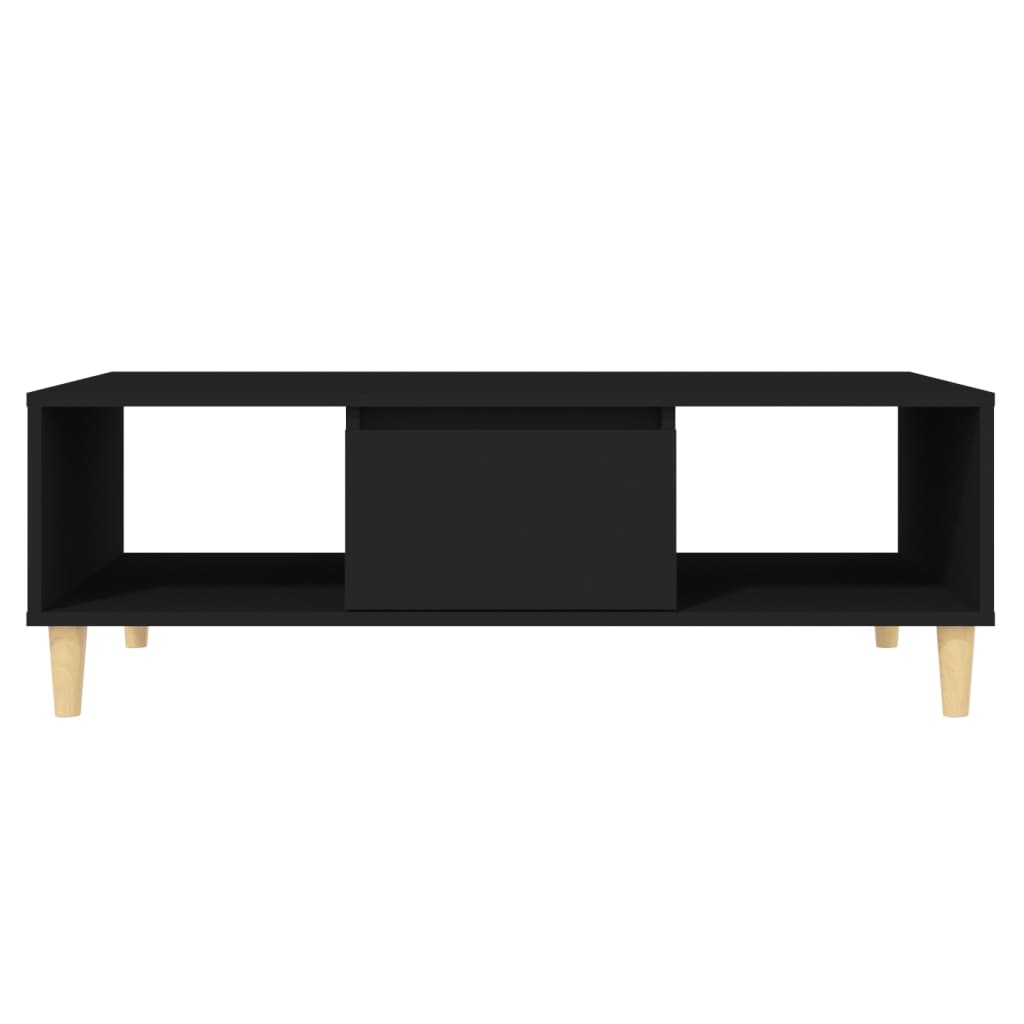 Table basse noir 103,5x60x35 cm bois d'ingénierie