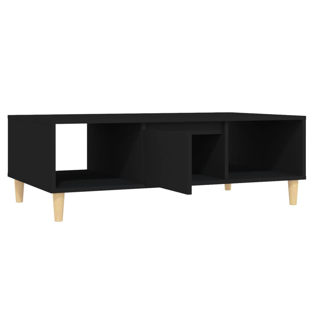 Table basse noir 103,5x60x35 cm bois d'ingénierie