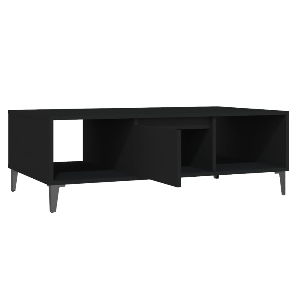 Table basse noir 103,5x60x35 cm bois d'ingénierie